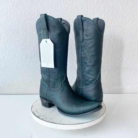 Lane boots Shoes - Lane EMMA JANE Womens Cowboy Boots 8.5 Green Western Cowgirl Mid Calf Tall
